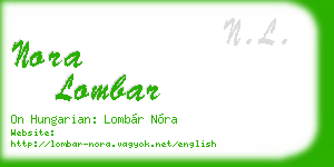 nora lombar business card