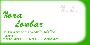 nora lombar business card